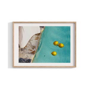 Swimming Pool Print , Palm Springs Art Print , California Wall Art , Lemon Print , Fruit Wall Art ,  Boho Room Decor , Home Decor