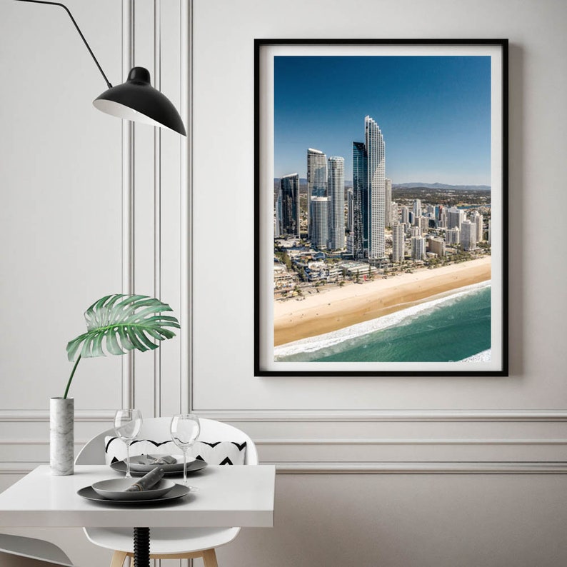 Surfers Paradise Framed Print Gold Coast Beach Wall Art Etsy