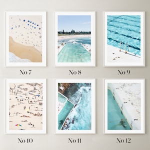 Set of 3 Prints , Framed Wall Art , Bondi Beach Prints , Photography Prints , Aerial Beach , Australia , Boho Home Decor , Ocean Print , image 5