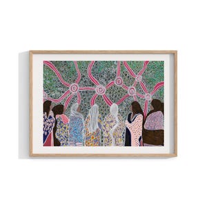Aboriginal Framed Print ,  Indigenous Wall Art , Contemporary Wall Decor , Australian Artist , Living Room Decor , Large , Statement Piece