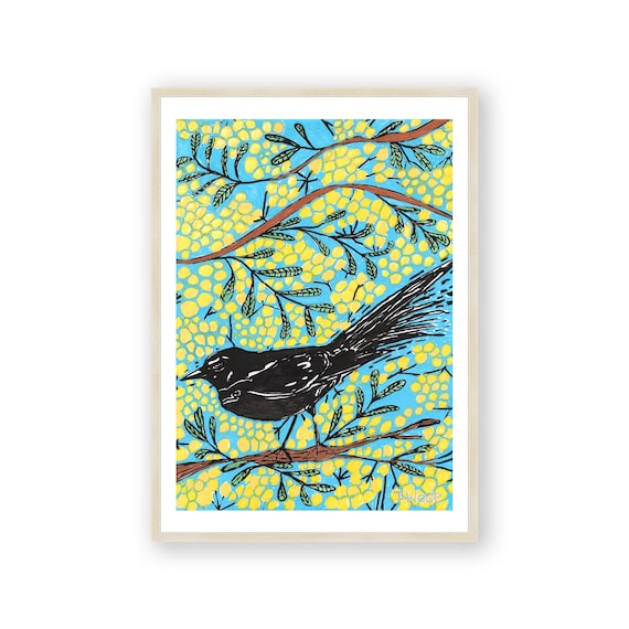Aboriginal Framed Print Indigenous Wall Art Bird Print - Etsy