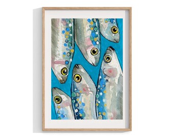 Fish Art Print, Colorful Wall Art, Coastal Photography, Framed Giclée Print, Ocean Home Decor, Modern Art, Large Framed Art