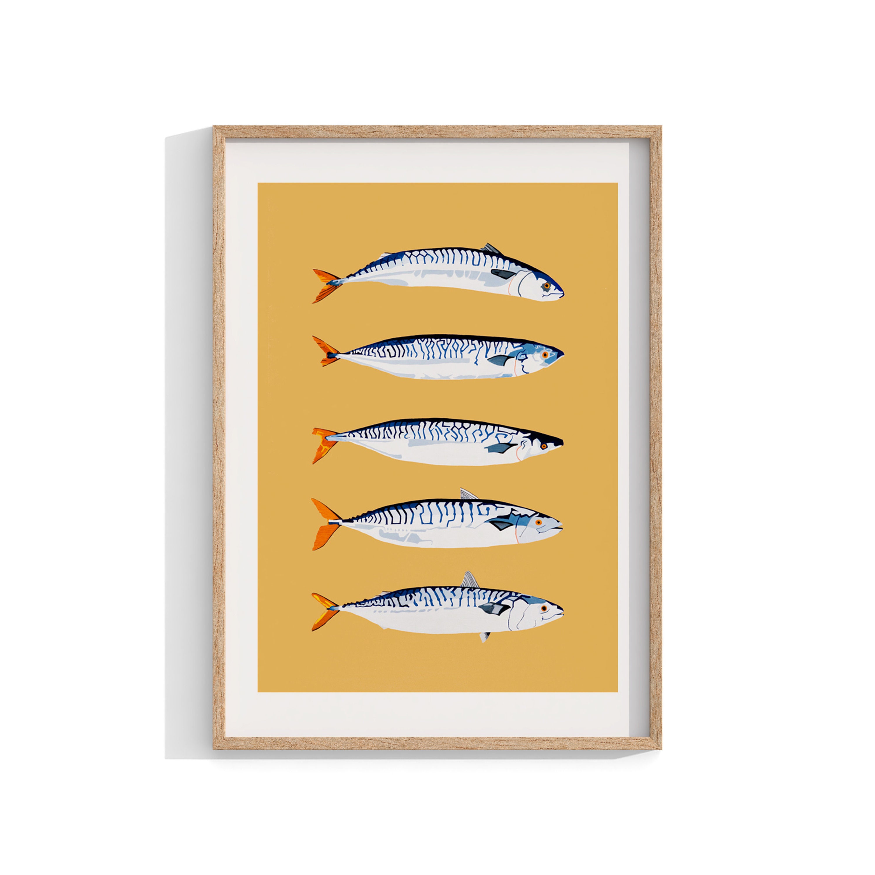 Sardine Print , Fish Wall Art , Large Framed Print , Andy Warhol Style , Kitchen Decor , Still Life Painting , Maximalist Decor , Pop Art ,