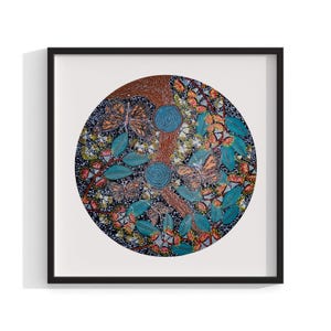 Aboriginal Framed Print , Butterfly Print , Indigenous Wall Art , Contemporary Wall Decor , Painting Living Room Decor , Australian Art
