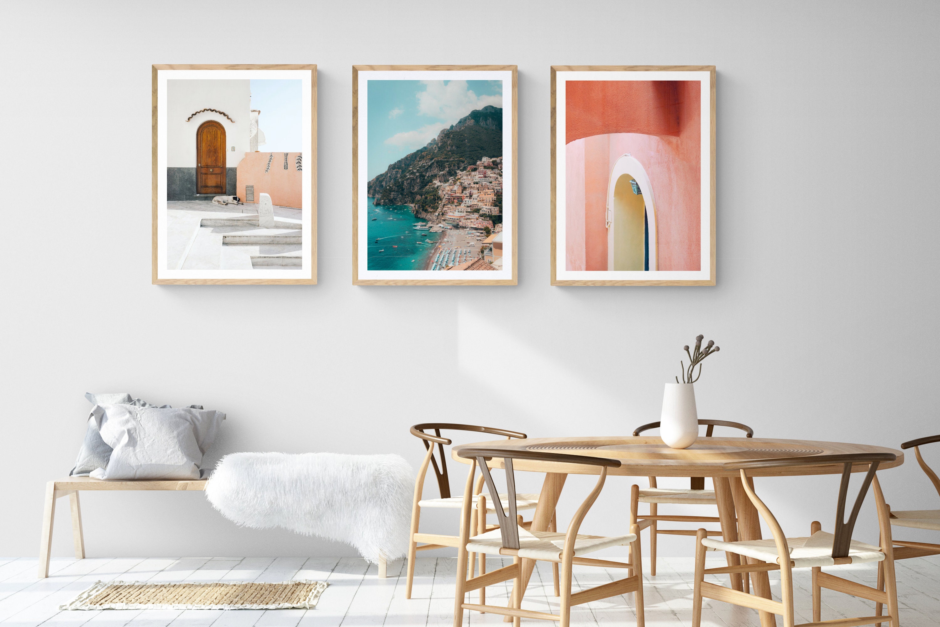 Italy Positno Scenery Boats home decor wall picture high quality choose ur size 