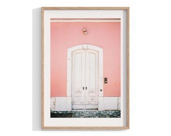 The White Door Lisbon, Framed Wall Art, Portuguese Architecture, Home Decor, Large Framed Art