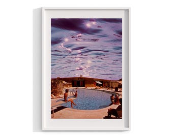 No. 354 Art, Framed Wall Art, Modern Print, Surreal Scene, Home Decor, Large Framed Art