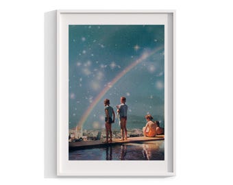 No. 400 Art, Framed Wall Art, Modern Print, Surreal Scene, Home Decor, Large Framed Art