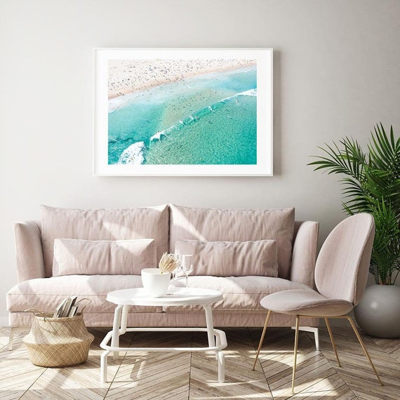 Aerial Beach Print Framed Wall Art Bondi Beach Home Decor - Etsy