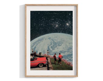 No. 312 Art, Framed Wall Art, Modern Print, Surreal Scene, Home Decor, Large Framed Art