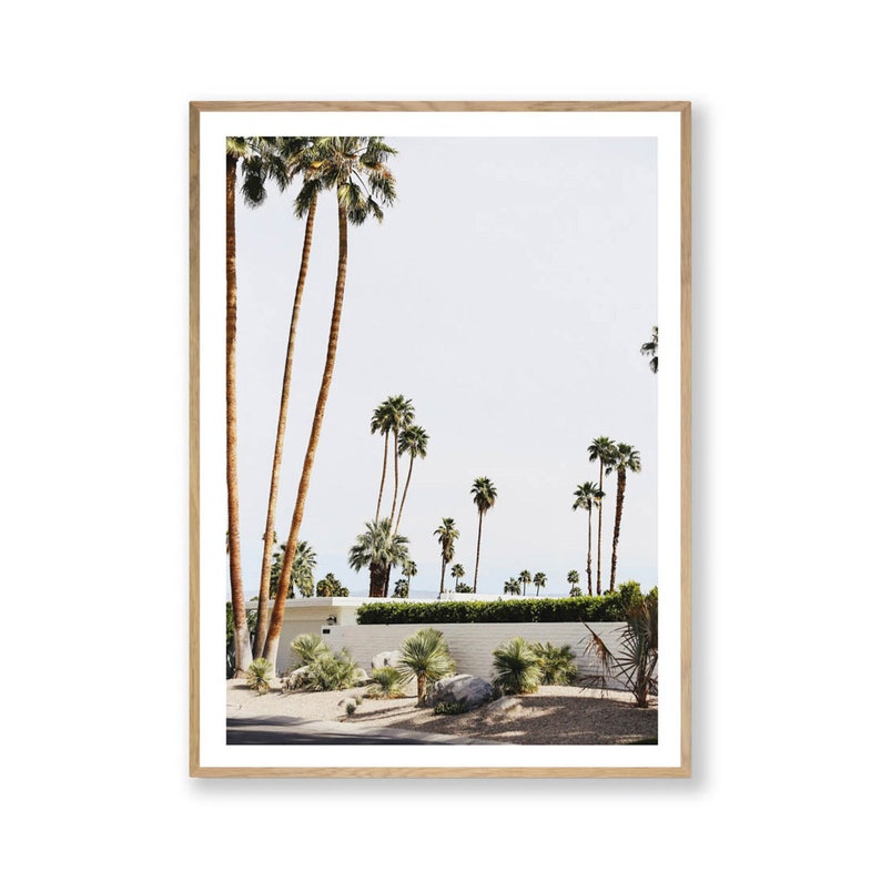 Palm Springs Framed Print California Wall Art Palm Trees Etsy