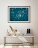 Abstract framed print , Swimming Wall Art , Ocean Photography , Blue Water, Home Art Decor, Giclee Room Art, 12x16 18x24 inch, A4 A3 A2 size 