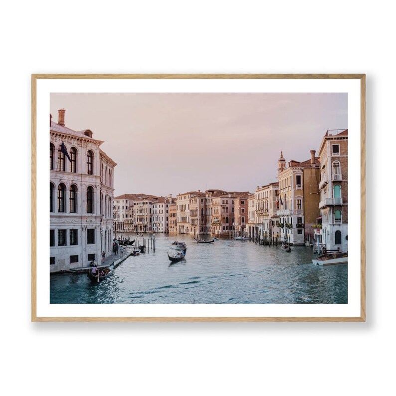 Venice Sunset Framed Print Italy Wall Art Venice Canal Etsy