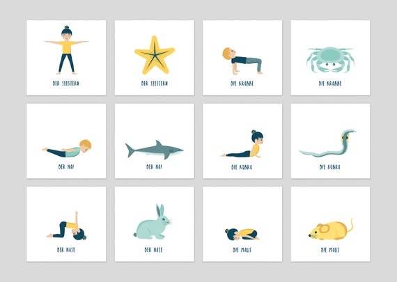 MeerBach & Rose Carte da yoga per bambini, 39 carte da yoga con immagini e rime, carte da yoga per bambini, esercizi di yoga chiaramente spiegate : SHF Handelsgesellschaft UG MeerBach & Rose Carte da yoga per bambini, 39 carte da yoga con immagini e rime, carte da yoga per bambini, esercizi di yoga chiaramente spiegate : SHF Handelsgesellschaft UG