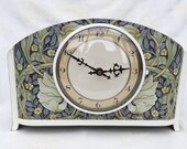 Clock Mantle William Morris Vintage Spoonflower Bespoke Upcycled