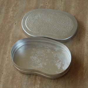 Vintage aluminium doos ALUWA, lunchbox, metalen sandwichcontainer, sandwichbox, gemaakt in Duitsland afbeelding 8