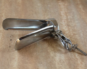 Vintage Stainless Steel Gynecological Speculum, Medical Tool