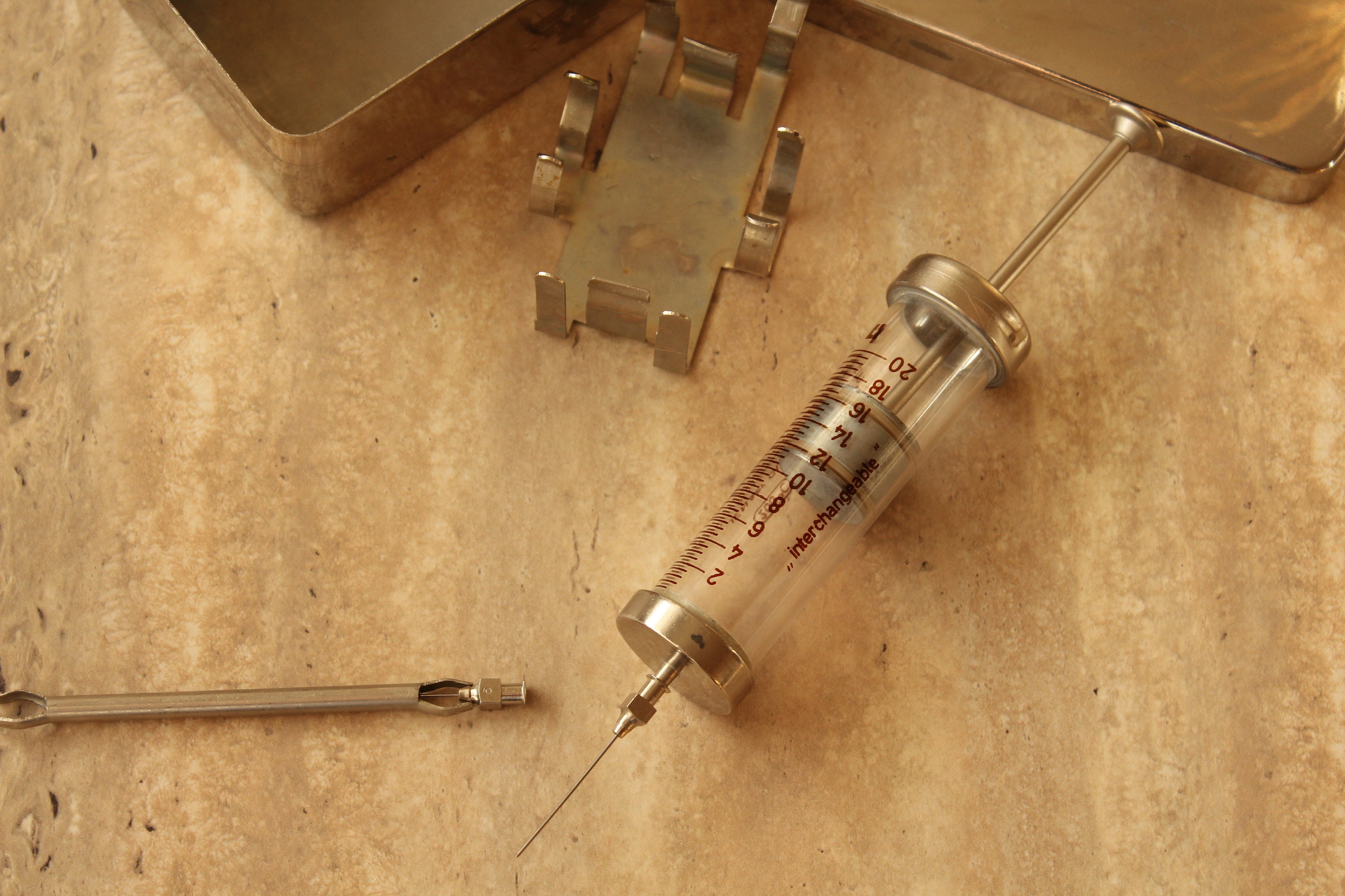 Medical Tool Glass Syringe Medical Sterilizer With Syringes Etsy