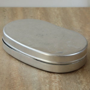 Vintage aluminium doos ALUWA, lunchbox, metalen sandwichcontainer, sandwichbox, gemaakt in Duitsland afbeelding 4