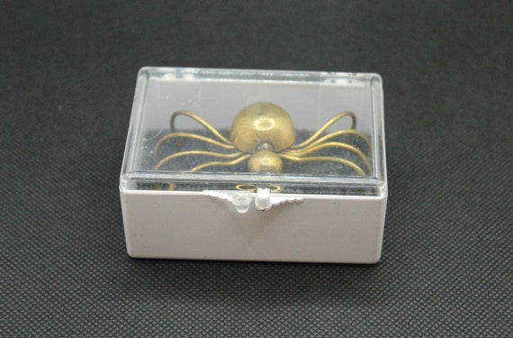 Vintage Spider Brooch, Brass Brooch Spider, Metal… - image 9