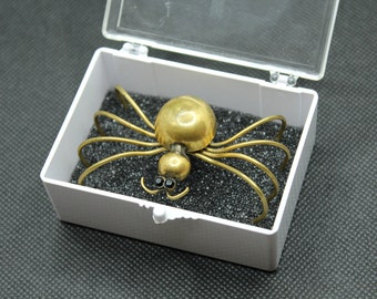 Vintage Spider Brooch, Brass Brooch Spider, Metal Spider, Vintage Jewelry