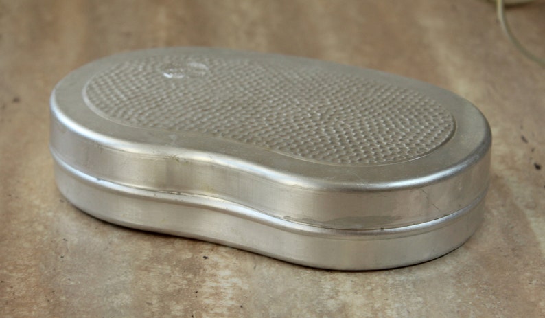 Vintage Aluminum Box ALUWA, Lunch Box, Metal Sandwich Container, Sandwich Box, Made in Germany image 2