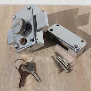 Vintage Secret Lock, Metal Lock, Metal Secret Lock, Vintage Metal Locks image 2