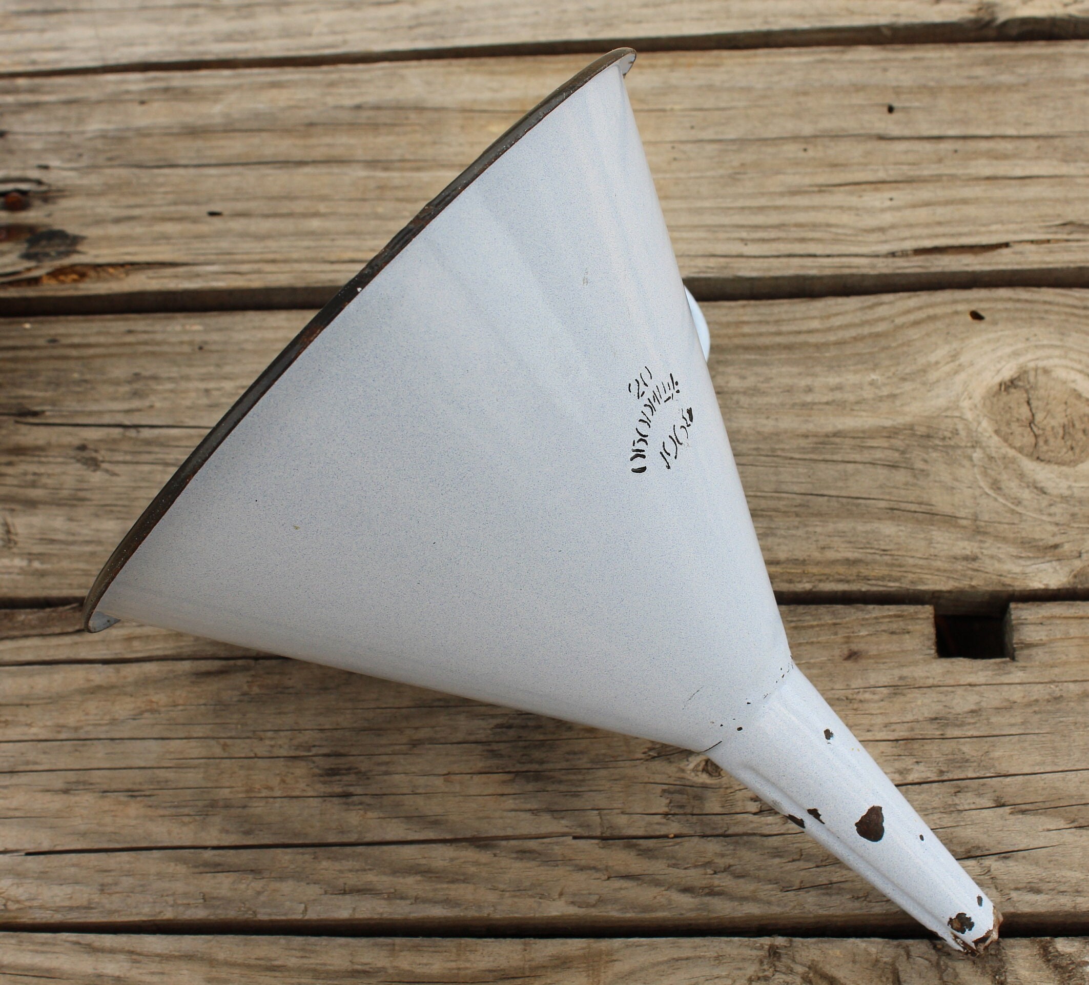 Enameled Funnel for Liquids Enameled Metal Funnel Liquid Etsy