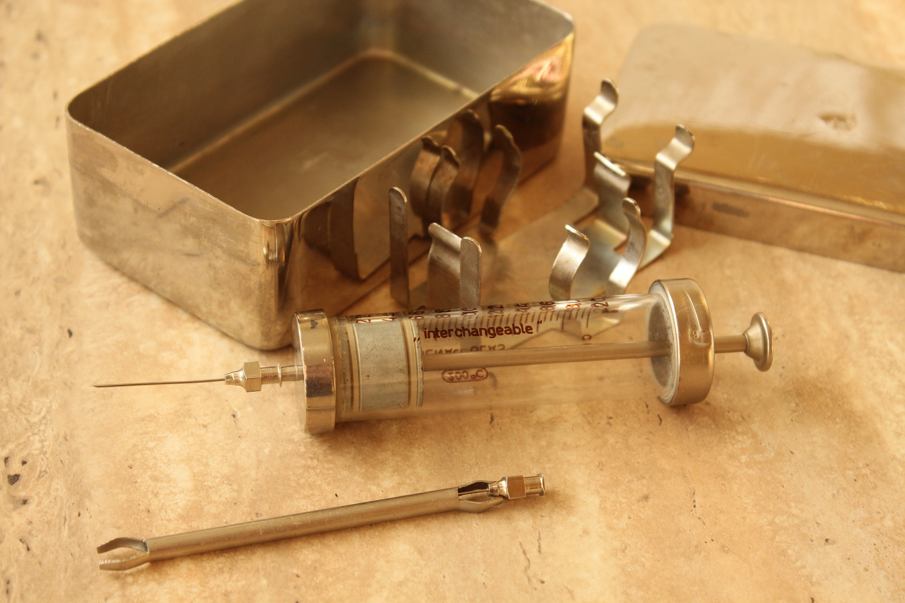 Medical Tool Glass Syringe Medical Sterilizer With Syringes Etsy