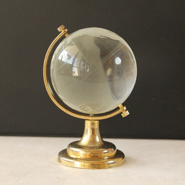 Petit globe, globe en verre vintage, globe décoratif pour bureau, mini globe, carte de la Terre, globes vintage