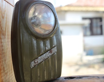 Vintage Metal Flashlight, Retro Bulgarian Pocket Light