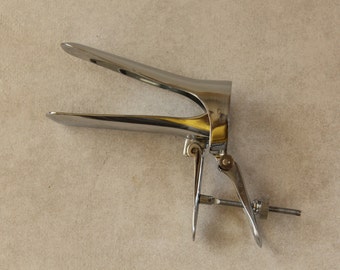Vintage Stainless Steel Gynecological Speculum, Medical Tool