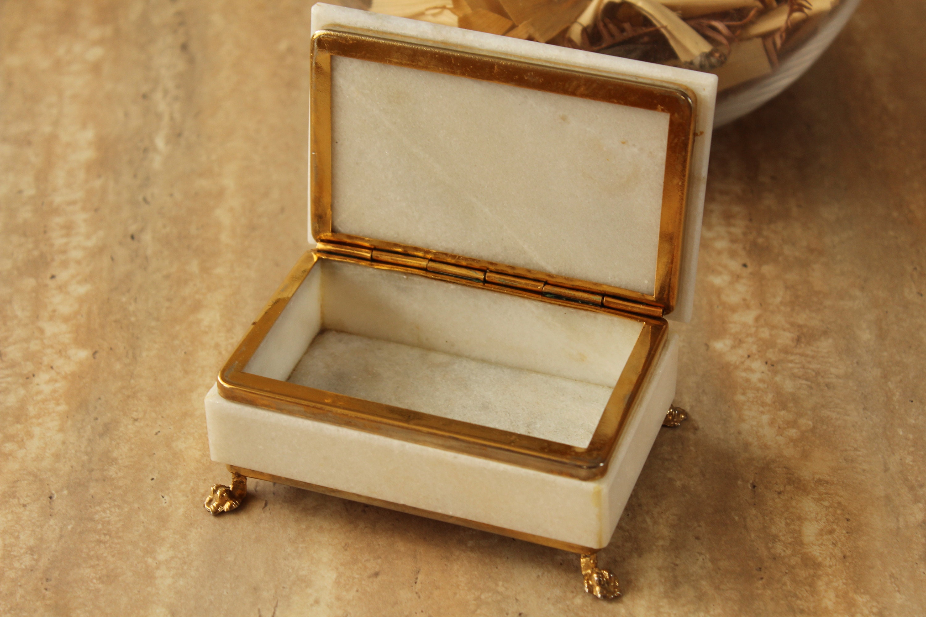 Marble Jewelry Box Small Marble Box Vintage Marble Box Etsy UK