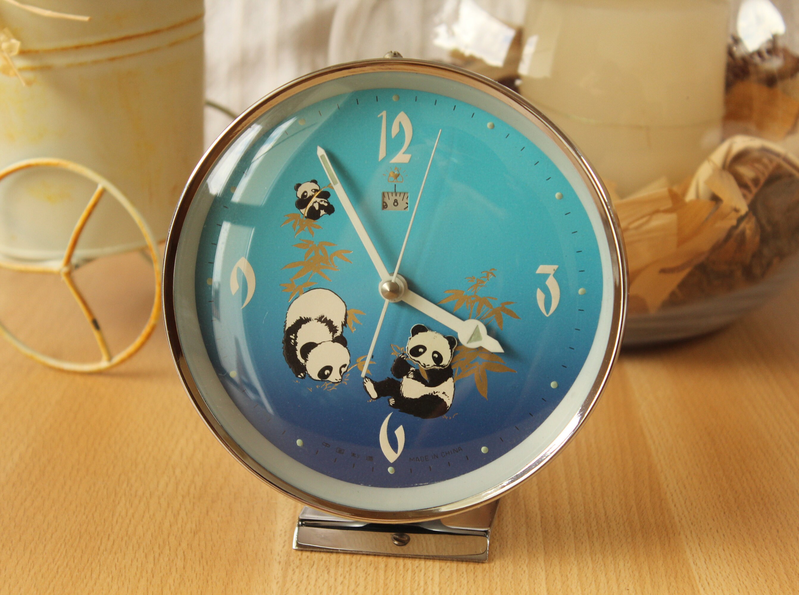 Mechanical Clock, Chinese Alarm Clock, Vintage Mechanical Alarm Clock