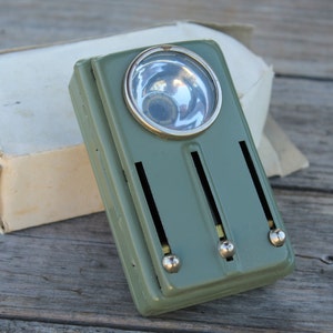 Vintage Metal Flashlight, Military Flashlight, 4 Light Colors, Metal Flashlight