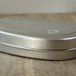 Vintage Aluminum Box ALUWA, Lunch Box, Metal Sandwich Container, Sandwich Box, Made in Germany image 3