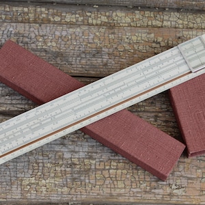 Wooden Engineering Tool, Vintage Logarithmic Ruler, Engineering Tools Made in USSR, Sliding Ruler &quot;Leningrad&quot;