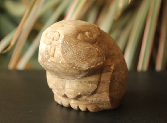 ヴィンテージ大理石ビーバー彫刻、小型アートオブジェ - Etsy 日本