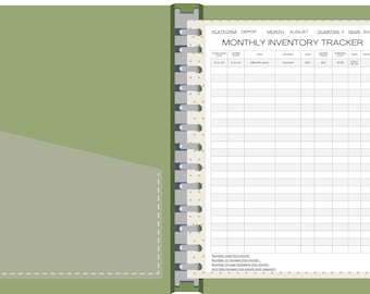 Monthly Inventory Tracker & Calendar Template for sellers and resellers (1 Reuseable Digital Printable PDF Page)