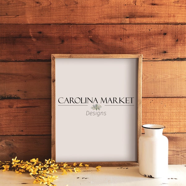 Farmhouse Frame Mockup | 8x10 Frame Mockup | 8x10 Art Print Mockup | Rustic Frame Mockup