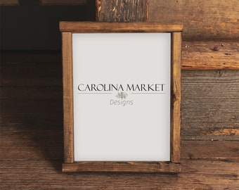 Farmhouse Frame Mockup | 8x10 Frame Mockup | 8x10 Art Print Mockup | Rustic Frame Mockup