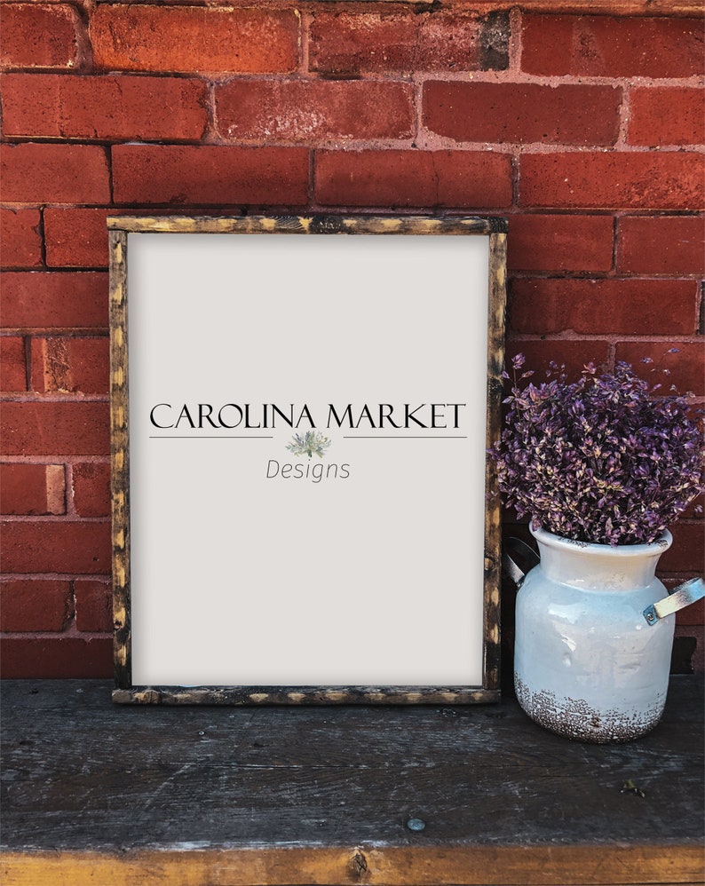 Download 16x20 Farmhouse Frame Mockup PSD Wood Sign Mockup Art | Etsy