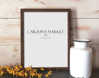 Farmhouse Frame Mockup | 8x10 Frame Mockup | 8x10 Art Print Mockup | Rustic Frame Mockup