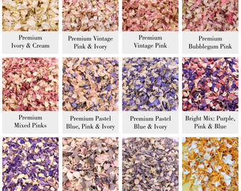 Natural 100% Biodegradable Real Dried Flower Petal Confetti | 1-5 Litres | British Grown | Real Flower Wedding Confetti