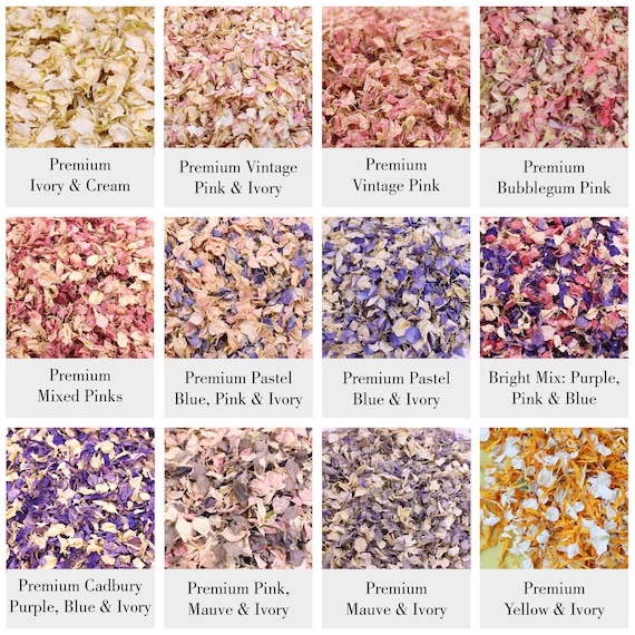 Natural 100% Biodegradable Real Dried Flower Petal Confetti | 1-5 Litres | British Grown | Real Flower Wedding Confetti