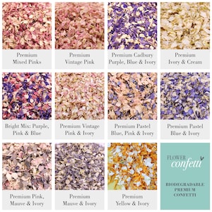 Natural 100% Biodegradable Real Dried Flower Petal Confetti | 1-5 Litres | British Grown | Real Flower Wedding Confetti
