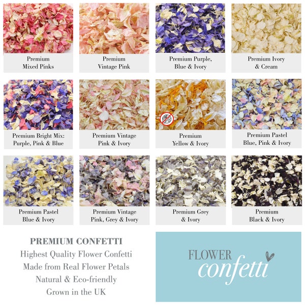 Natural 100% Biodegradable Real Dried Flower Petal Confetti | 1-5 Litres | British Grown | Real Flower Wedding Confetti