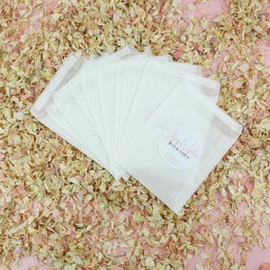 Sprinkle with Love Biodegradable Confetti Packets | DIY Fill Your Own Kit | Eco-friendly Confetti Sachets | Dried Flower Wedding Confetti Pack of 10