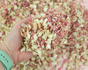 Blushing Rose Flower Confetti | Pink & Cream Dried Petals | 1-5 Litres (8-50 guests) Biodegradable Wedding Confetti | Confetti handfuls
