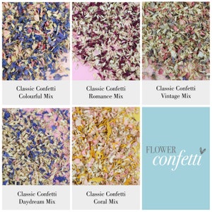 Coriandoli di fiori classici / Biodegradabili e naturali / Coriandoli da lancio / Matrimoni economici ed ecologici / 1 litro (8-10 manciate)